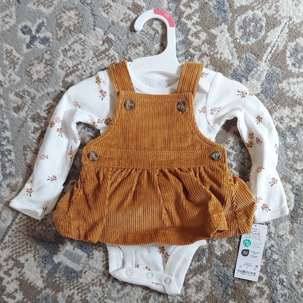 Carter's Tan Corduroy Baby Outfit 2-piece